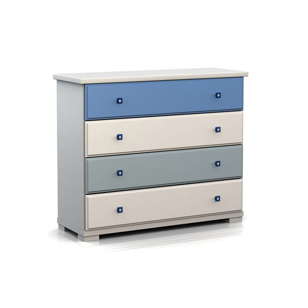 Komoda BL5/4 VINCI Blue :: Sośno Meble